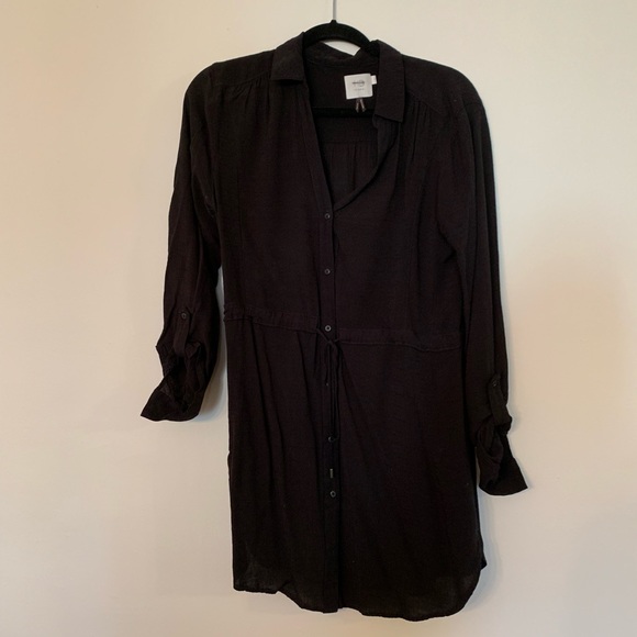 HD Paris Black Shirt Dress - Picture 1 of 2
